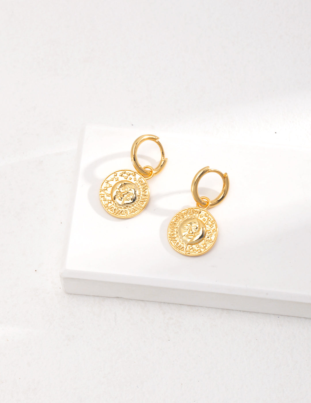 Retro Gold Coin Earrings